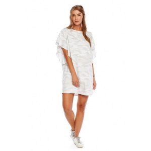 Mud Pie Women's Camo Ruffle Sleeve Dress Size SM, Med and XL NEW